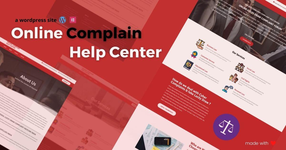 Online Complain Help Center